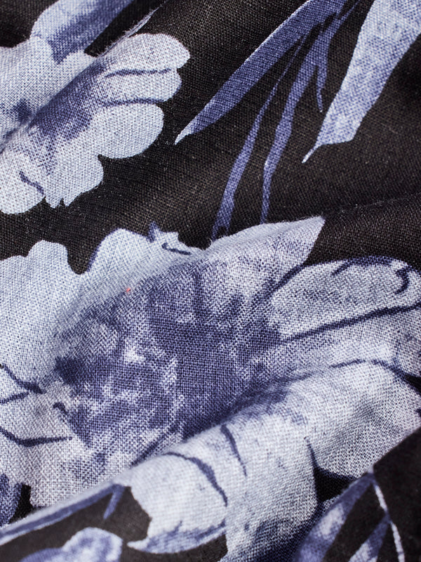 Navy Pure Cotton Printed Shirt
