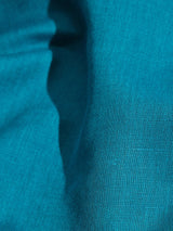 Blue Solid Linen Kurta