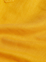 Yellow Solid Linen Kurta