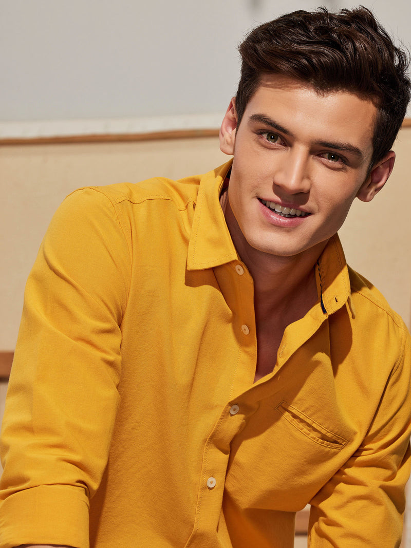 Yellow Solid Shirt