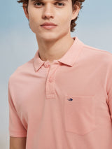 Pink Solid Polo T-Shirt