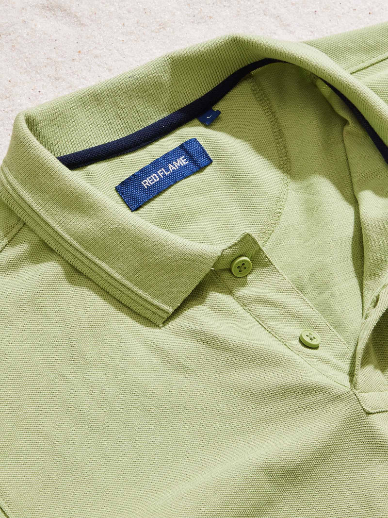 Green Solid Polo T-Shirt