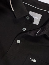 Black Solid Polo T-Shirt