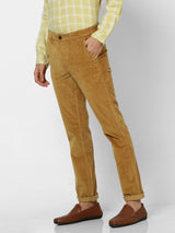 Khaki Corduroy Slim Fit Trouser