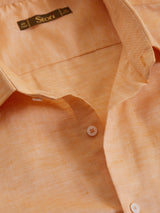 Orange Linens Solid Shirt