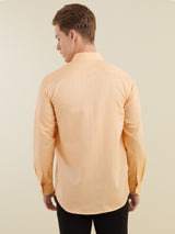 Orange Linens Solid Shirt
