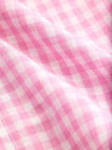 Pink Checked Linen Shirt
