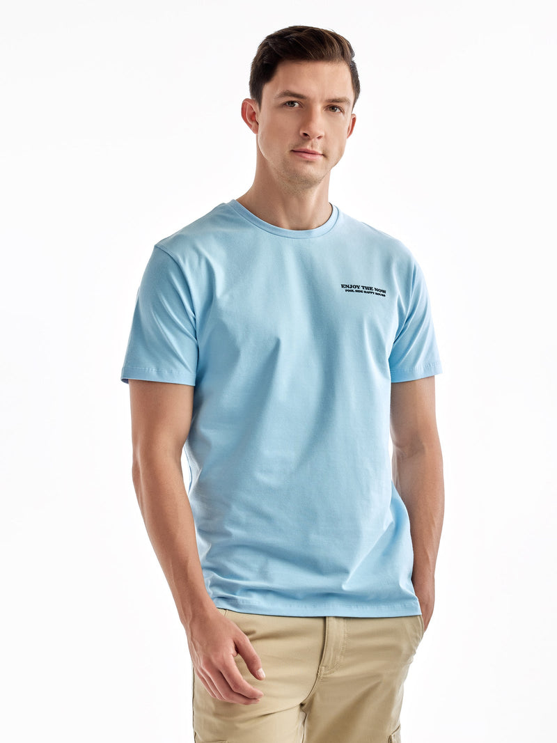 Sky Blue Solid T-Shirt