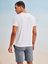 White Solid Stretch T-Shirt