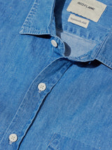 Blue Plain Denim Shirt