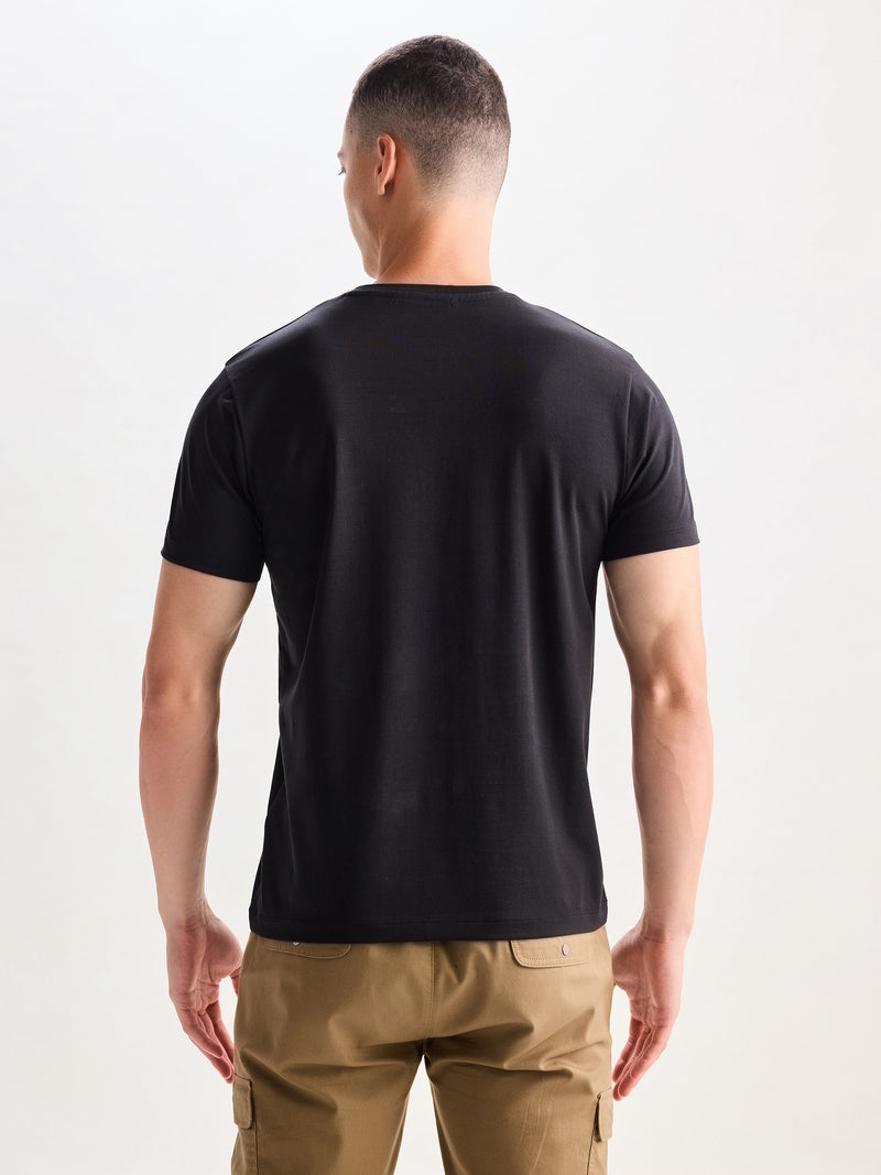 Black Supima Cotton Stretch T-Shirt