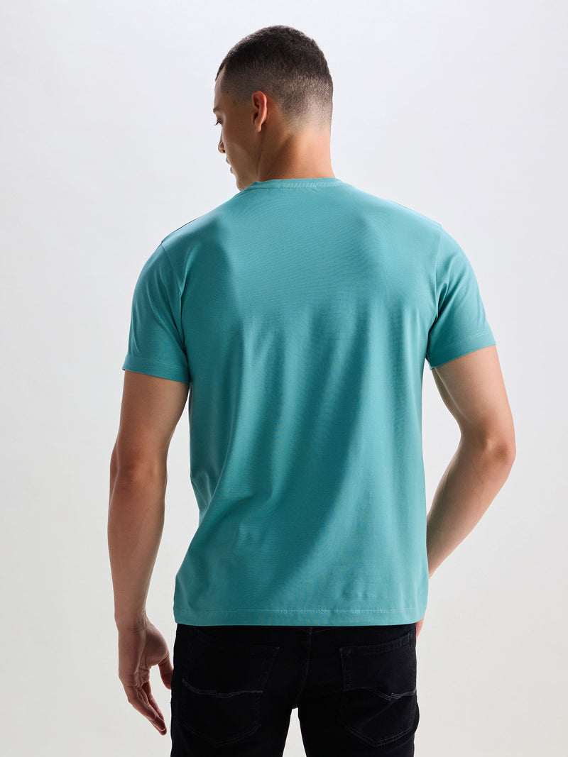 Aqua Green Supima Cotton Stretch T-Shirt