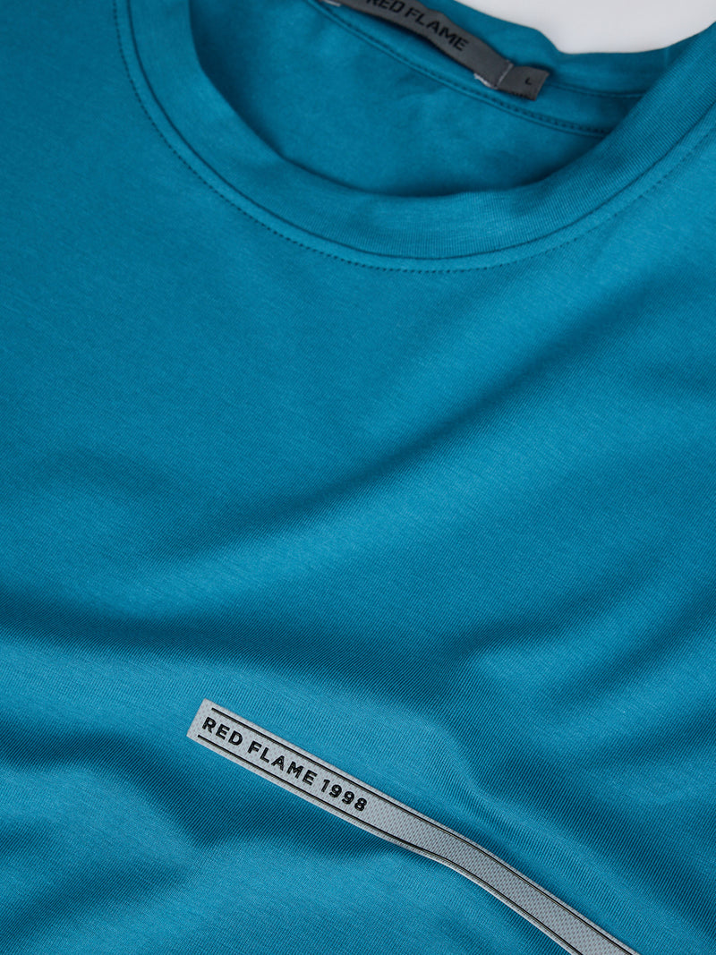 Teal Blue Supima Cotton Stretch T-Shirt