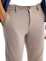 Light Teal Grey Ultra Slim Fit Stretch Trouser