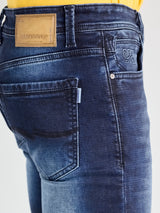 Blue Straight Fit Stretch Jeans