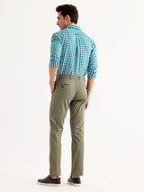 Green Stretch Slim Fit Trouser