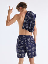Navy Printed Pure Cotton Co-Ords