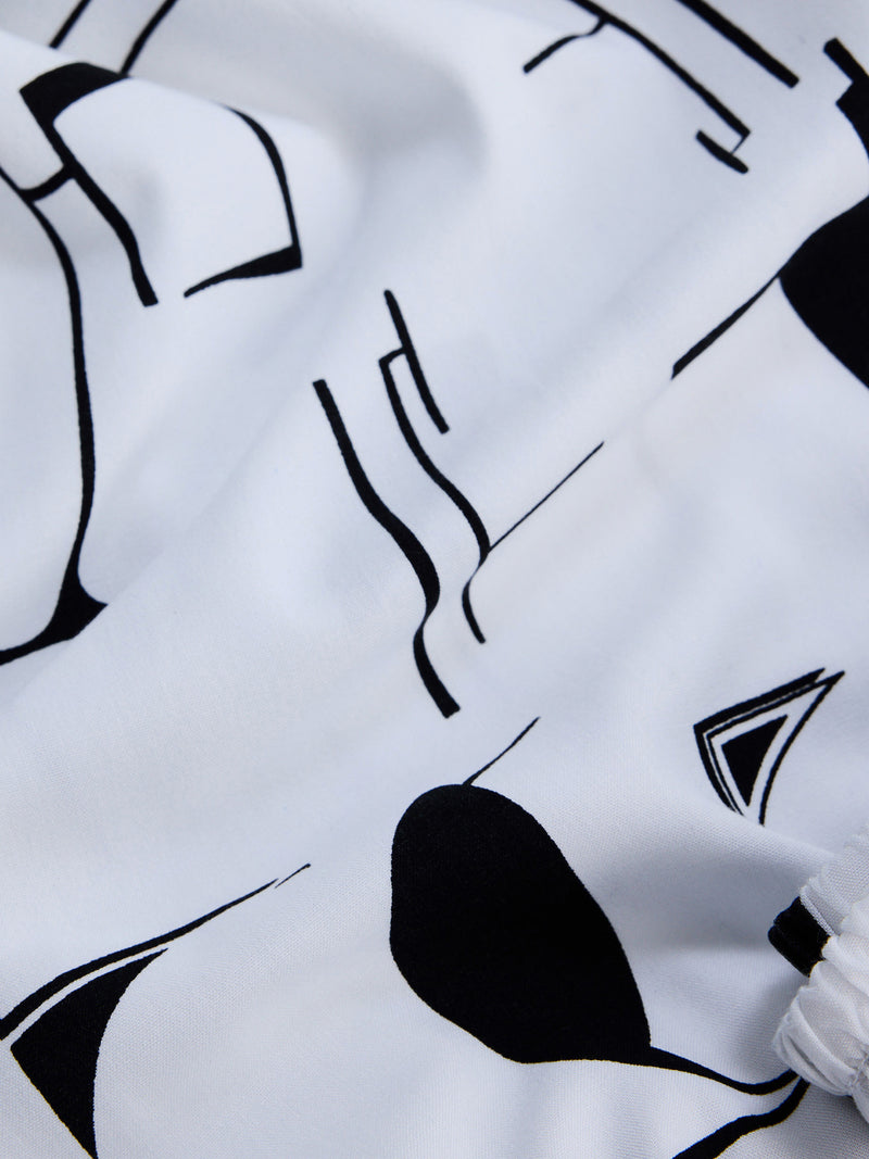White Printed Rayon Co-Ords
