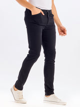Black Skinny Fit Stretch Ankle Travel Pant