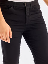 Black Skinny Fit Stretch Ankle Travel Pant