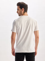White Chest Print T-Shirt