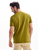 Green Chest Print T-Shirt