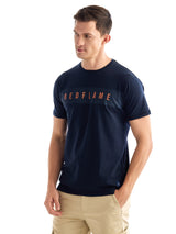 Navy Chest Print T-Shirt