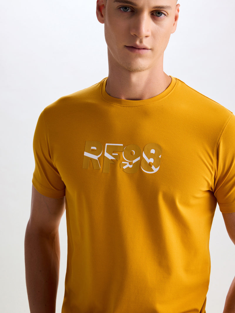Yellow Stretch Printed T-Shirt