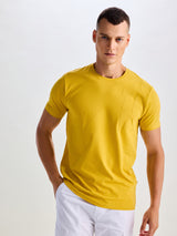 Cyber Yellow Supima Cotton Stretch T-Shirt