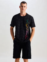 Black Relax Fit Supima Cotton Stretch T-Shirts