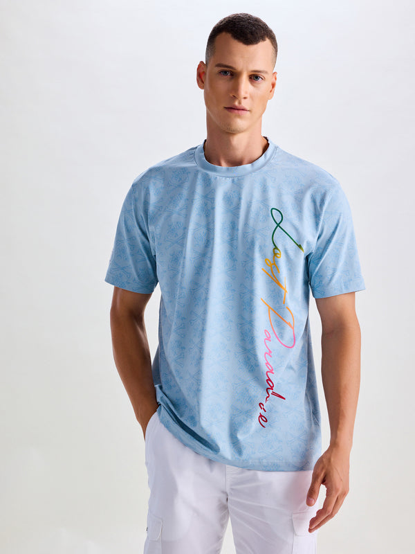 Sky Blue Relax Fit Supima Cotton Stretch T-Shirt