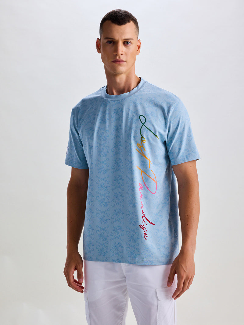 Sky Blue Relax Fit Supima Cotton Stretch T-Shirt