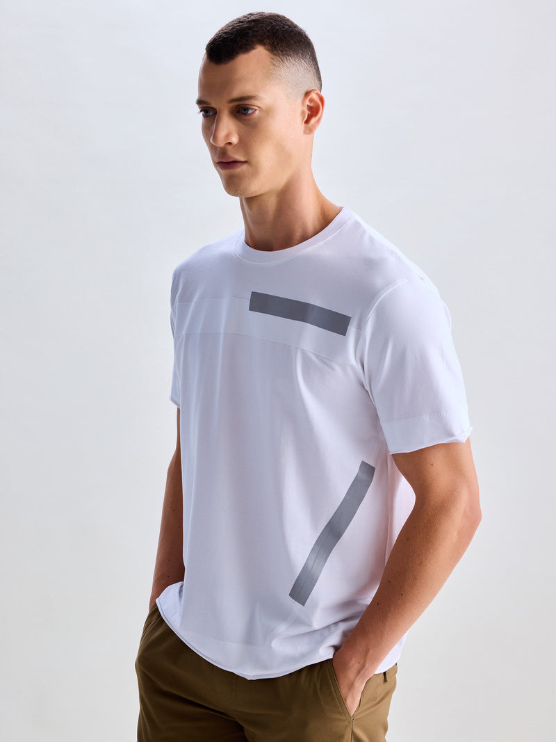 White Relax Fit Supima Cotton Stretch T-Shirt