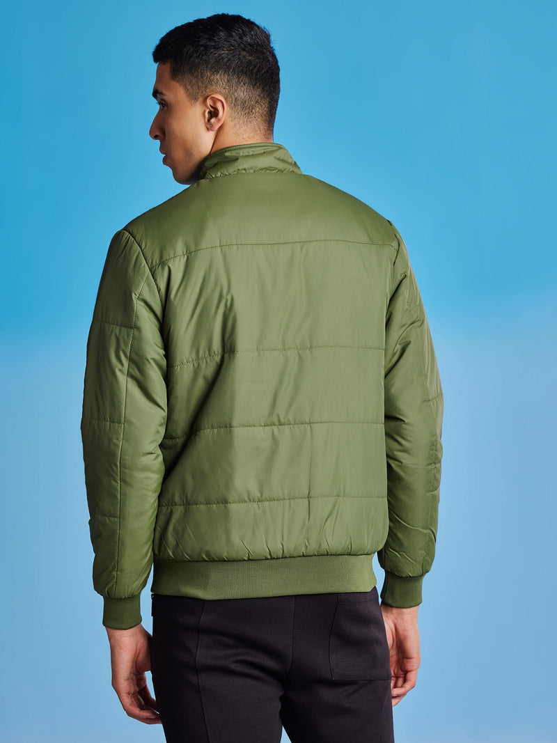 Green Quilted Packable Jacket