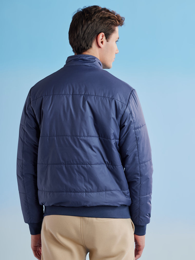 Blue Quilted Packable Jacket