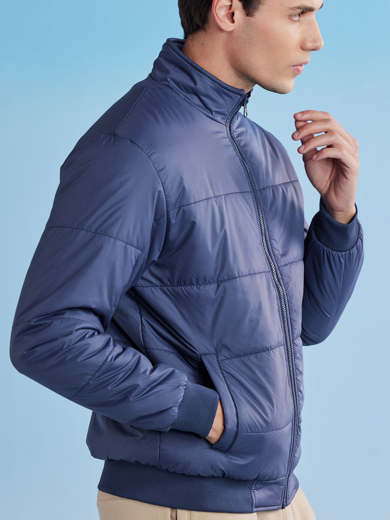 Blue Quilted Packable Jacket