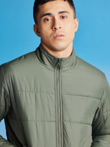 Green Quilted Packable Jacket