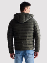 Olive Hooded Puffer Jacket