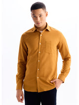 Mustard Yellow Linen Casual Shirt