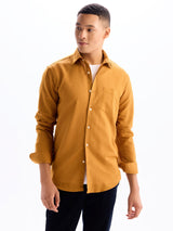Mustard Yellow Linen Casual Shirt