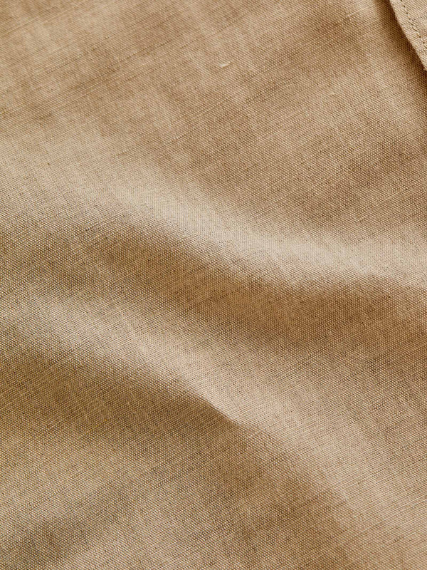 Light Grey Plain Linen Shirt