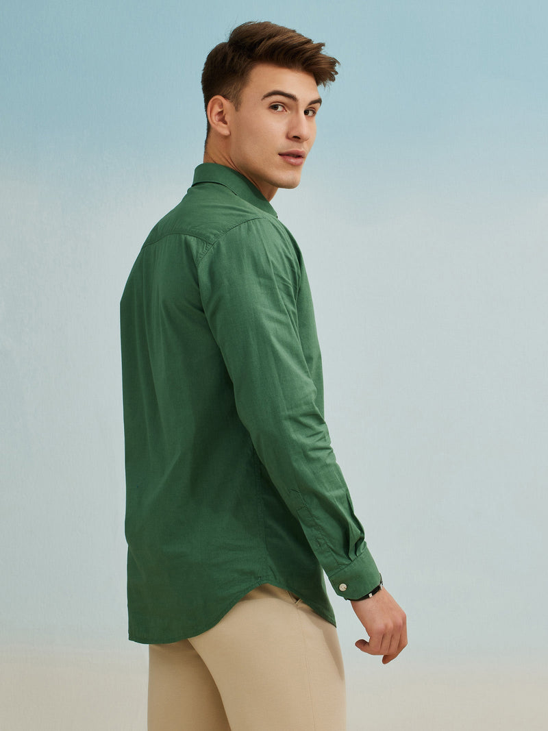 Green Solid Shirt