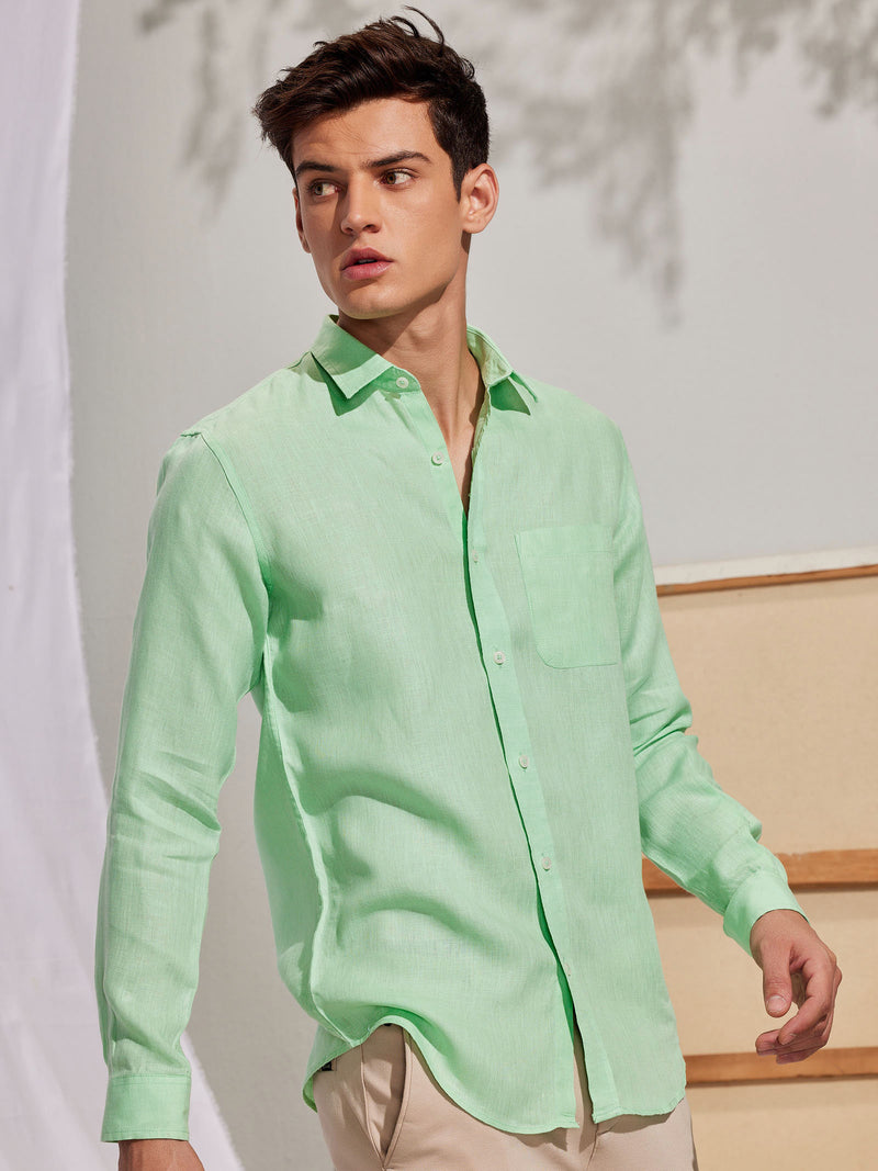 Green Royal Linen Shirt