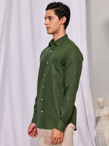 Olive Royal Linen Shirt