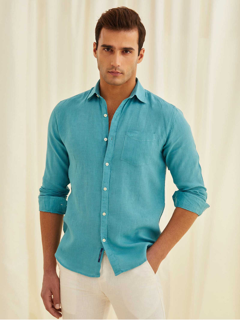 Blue Royal Linen Shirt