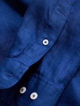 Dark Blue Pure Linen Shirt