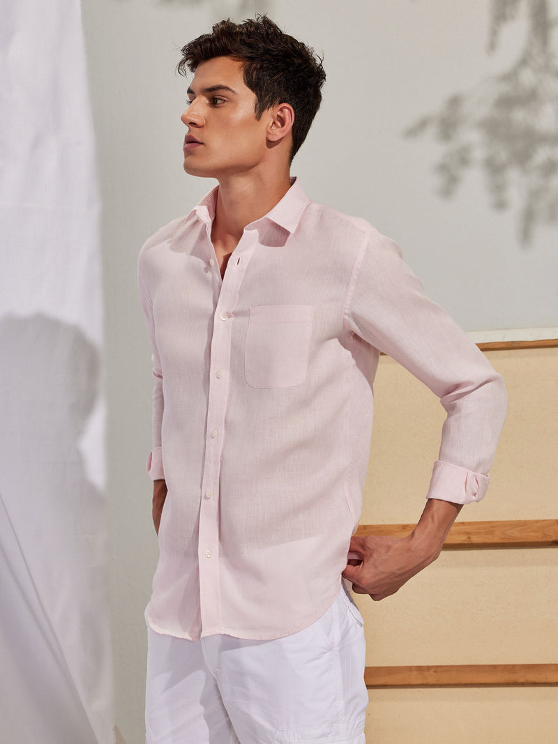 Pink Royal Linen Shirt
