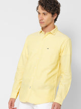 Yellow Solid Casual Shirt