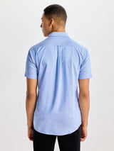 Pastel Blue Pure Cotton Casual Shirt