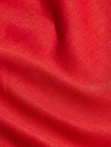 Red Solid Linen Kurta